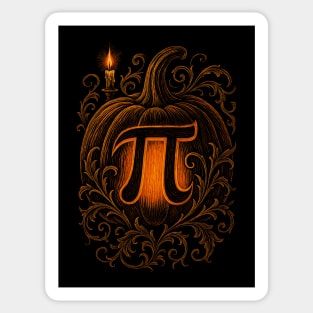 Pumpkin Pi Halloween Design Sticker